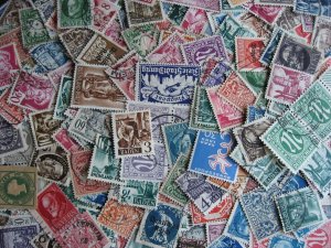 USA global forever stamps 1,050 used on piece heavy duplication, mixed  condition