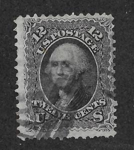 69 Used,  12c. Washington,  Fancy Cancel, scv: $95