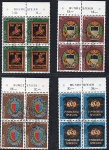 Switzerland ScB497-500 1983 Pro Patria  Inn Signs Blocks of 4 used