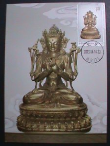 ​CHINA-2013 SC# 4119 MC100-STATUE OF MKANJUSRI BODHISATTVA-MNH-MC CARD VF