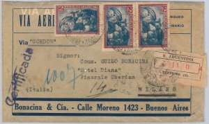 43445 - ARGENTINA - postal history - AIRMAIL COVER  Via condor to ITALY-31.0
