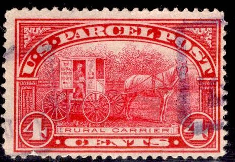 US Stamp #Q4 4c Carmine Rose Parcel Post USED SCV $3.00