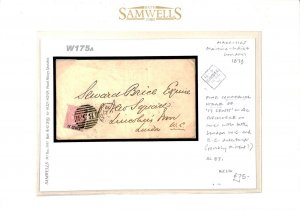 MAURITIUS SG.87 Cover 17c Commercial Usage London WC & EC Missent? 1879 W175a