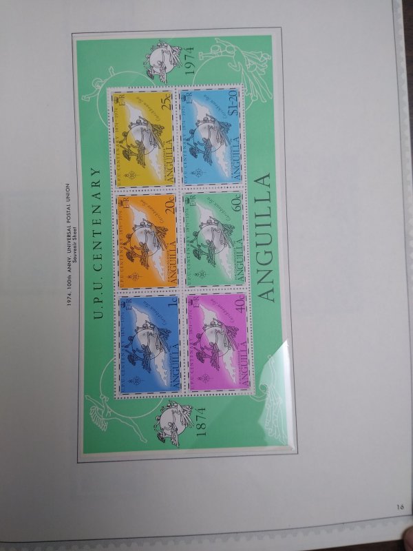 collection on pages Anguilla 1973-76 mostly complete most MNH PS: CV $122