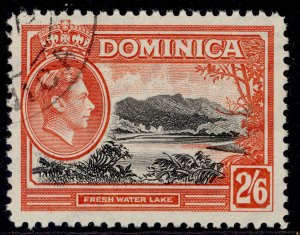 DOMINICA GVI SG107, 2s 6d black & vermilion, FINE USED.