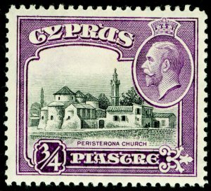 CYPRUS SG135, ¾pi black & violet, M MINT. Cat £18. 