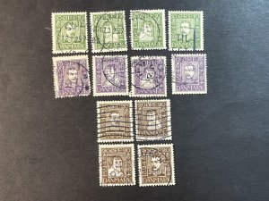 DENMARK # 164-175-USED-----COMPLETE SET------1924