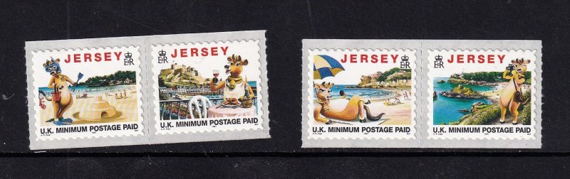 Jersey 1997 ,Lillie the Cow - MNH pairs set #  786-789