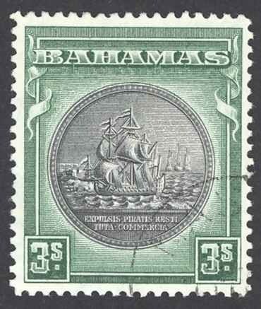 Bahamas Sc# 91 Used 1931-1946 3sh Seal of Bahamas