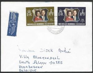 NEW HEBRIDES French 1973 cover PORT VILA TO BELGIUM........................51374