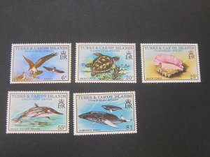 Turks & Caicos Islands 1978 Sc 380-84 bird set MNH