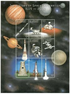 St. Vincent 1999 SC# 2702 Space Exploration, Saturn - Sheet of 9 Stamps - MNH