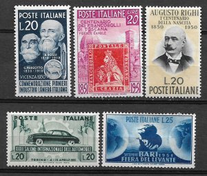 COLLECTION LOT #471 ITALY 5 STAMPS MNH/MH 1950+ CV+$20