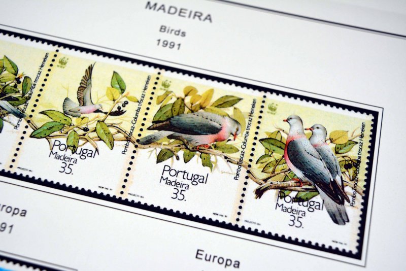 COLOR PRINTED MADEIRA 1868-2010 + 2011-2020 STAMP ALBUM PAGES (98 illust. pages)