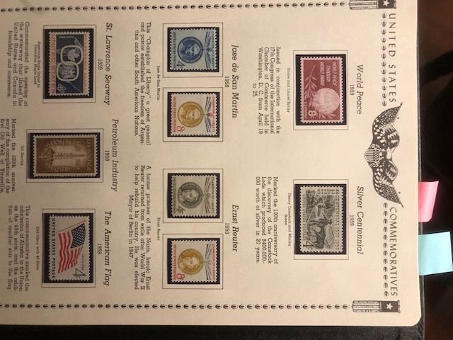 US 1955 to 1961 Commemoratives OGNH - See Description