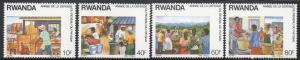 Rwanda  Scott  1302-1305  MNH  Complete 