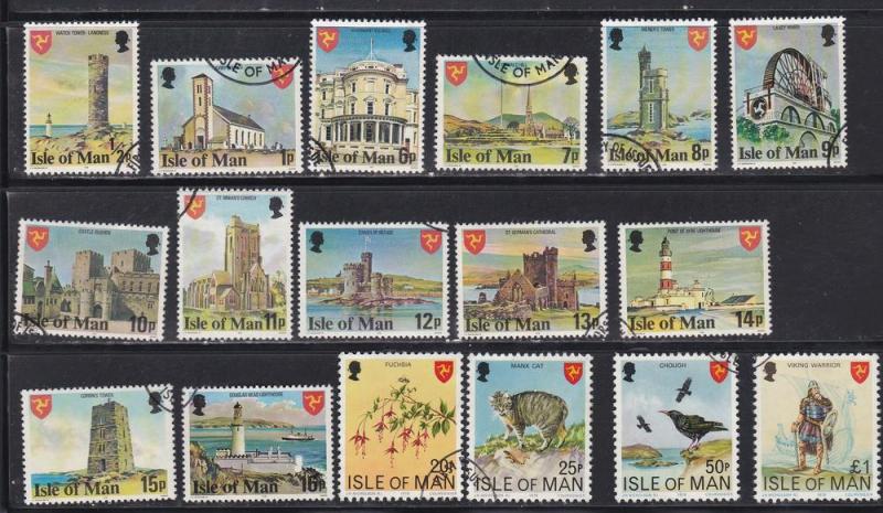 Isle of Man # 113-139, Landmarks, Definitive Set, Used