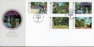 Gibraltar 2016 FDC Alameda Gardens 200th Anniv 5v Set Cover Flowers Trees Stamps