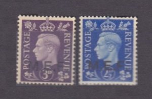 1942 Italian colony British military mail 12I-13I King George VI Overprint M.E.F