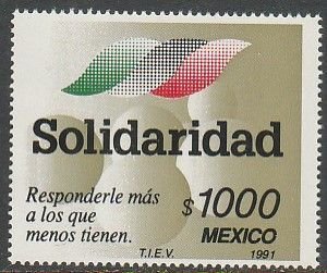 MEXICO 1704, SOLIDARITY, GOVERNMENT PROGRAM MINT, NH. VF.