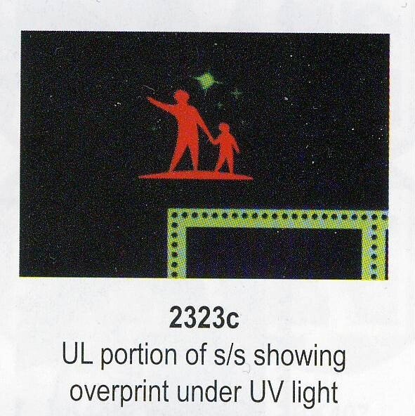 CANADA #2323ci = ASTRONOMY = OVERPRINT S/S pair cut fr Uncut Sheet LL, Pos.11,12