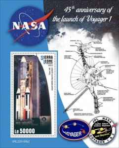 Sierra Leone - 2022 Voyager 1 Space Probe - Stamp Souvenir Sheet - SRL220150b2