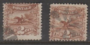 U.S. Scott #113 Pony Express Stamp - Used Set of 2