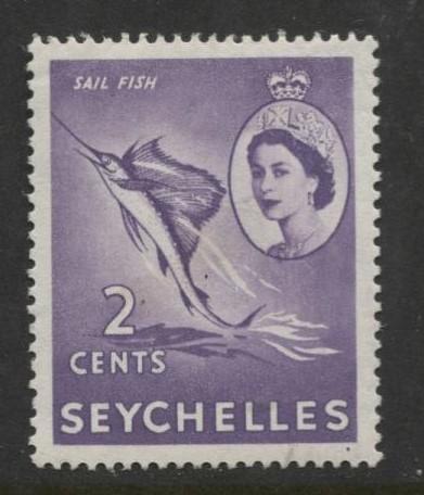 Seychelles - Scott 173 - QEII Definitive -1954 -MLH - Single 2c Stamp