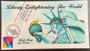 2599 Collins Hand Painted cachet Statute of Liberty FDC 1994