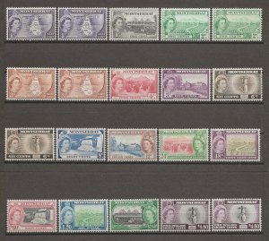 MONTSERRAT 1953/62 SG 136a/49 MNH Cat £107.50