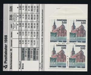 Denmark 850a Booklet MNH Odense, St Cnut's Church, Hans Christian Andersen