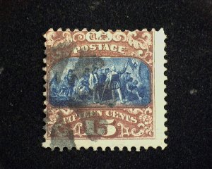 HS&C: Scott #119 Fresh good color used stamp. F Used US Stamp