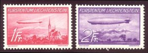 LIECHTENSTEIN #C15-16 Mint NH - 1936 Graf Zeppelin Set