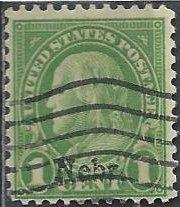 US 669 (used) 1¢ Franklin, Nebr. ovpt (1929)