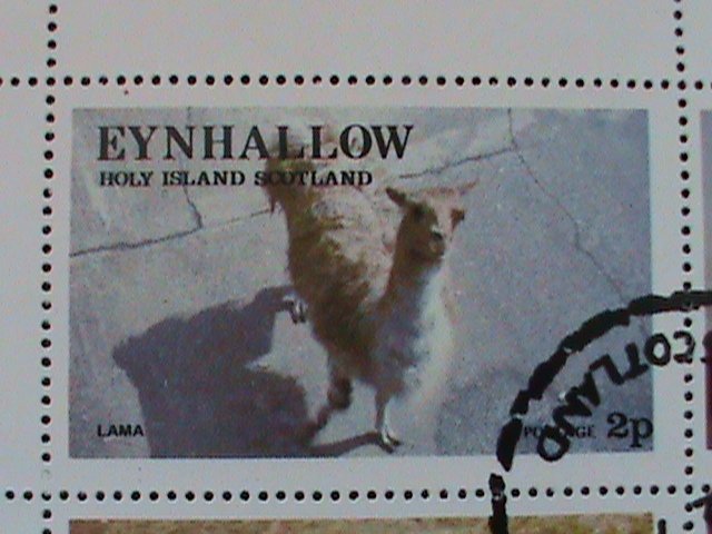 EYNHALLOW SCOTLAND STAMP:1977 WILD ANIMALS CTO- MNH - MINI SHEET #2