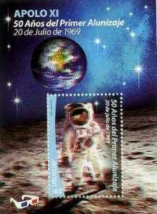 2019 URUGUAY - SG: N/A - MAN ON MOON ANNIVERSARY MINI SHEET - UNMOUNTED MINT