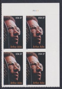 3936 Arthur Ashe Plate Block MNH