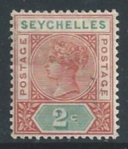 Seychelles #2 MH 2c Queen Victoria - Orange Brown