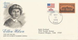 Woodrow Wilson's Wife Ellen Birthday cover #!