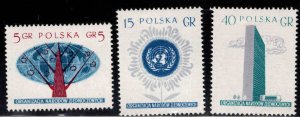 Poland Scott 761-763 MNH** UN set