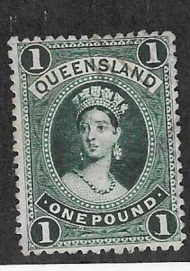 Queensland #83  6p  Queen Victoria  (U) CV$8.50