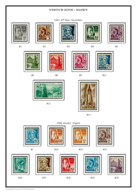 Germany Allied  Occupation 1945-1949  PDF(DIGITAL) STAMP ALBUM PAGES