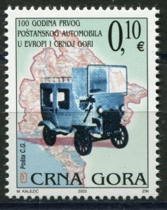 017 MONTENEGRO 2003 - Old Car - First Postal Automobile - MNH Set