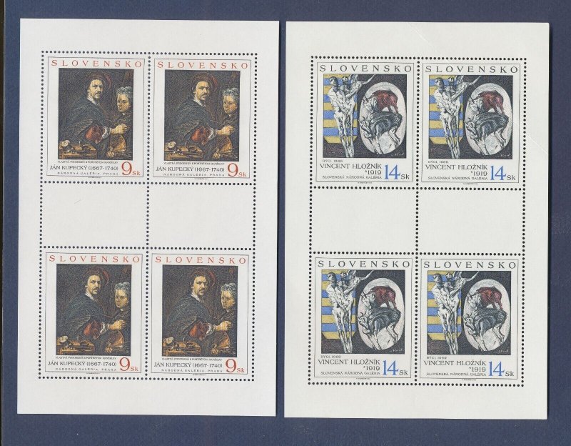 SLOVAKIA -  Scott 175 / / 285 - MNH S/S (ten S/S, two not shown) - 4 scans --c
