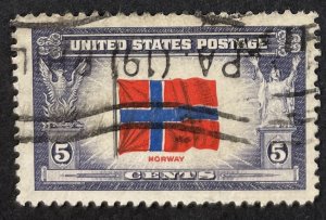 US #911 Used F/VF - Norway 1943-1944 [B20.7.3]