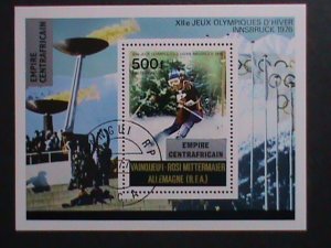 CENTRAL AFRICA-1977-PROMOTION-OLYMPIC-INNSBUCK'76 -CTO FANCY CANCEL S/S