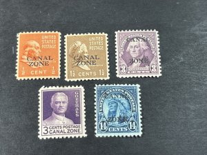 U.S.-CANAL ZONE # 115-119-MINT/HINGED---COMPLETE SET---1933-39