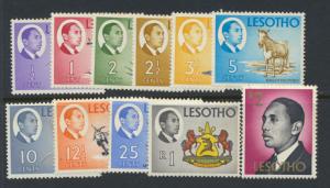 Lesotho  SG 125 - 136 (x 134) spacefillers  all small toning Mint Hinged 