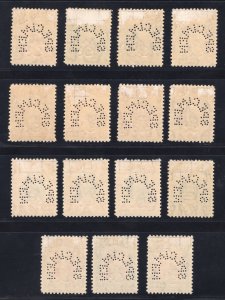 MOMEN: SARAWAK SG #150s-164s SPECIMEN 1947 MINT OG H £400 LOT #67187