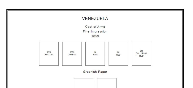 PRINTED VENEZUELA [CLASS.] 1859-1944 STAMP ALBUM PAGES (40 pages)